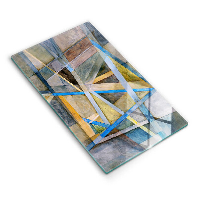 Protège plaque de cuisson Abstraction des lignes peintes