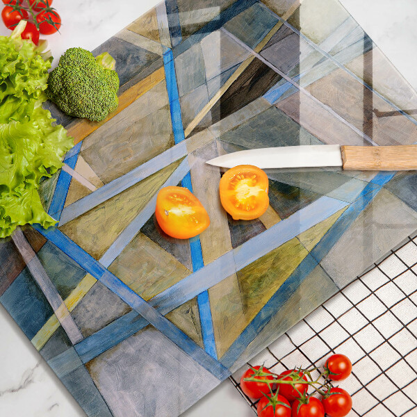 Protège plaque de cuisson Abstraction des lignes peintes