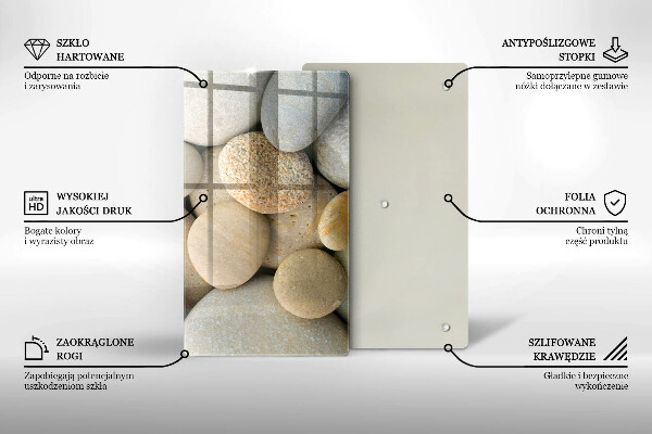 Protège plaque de cuisson Modèle de pierres ovales