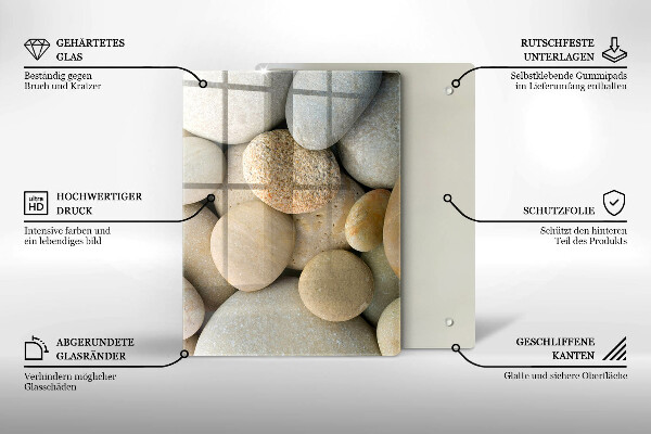 Protège plaque de cuisson Modèle de pierres ovales