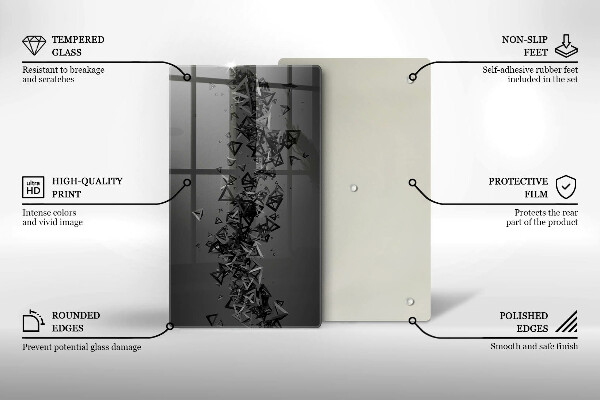 Protège plaque de cuisson Formes 3D abstraites