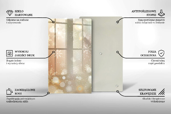 Protège plaque de cuisson Flocons de neige