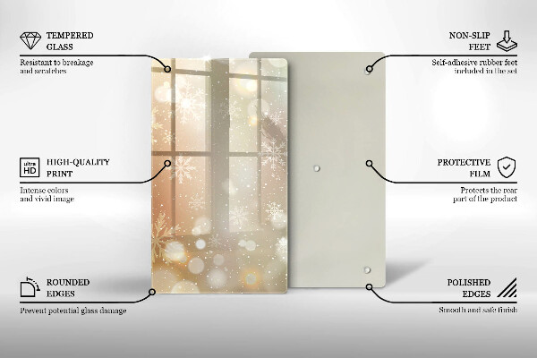 Protège plaque de cuisson Flocons de neige