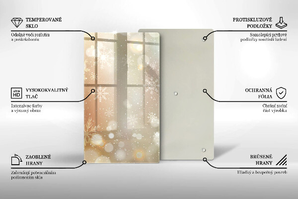 Protège plaque de cuisson Flocons de neige