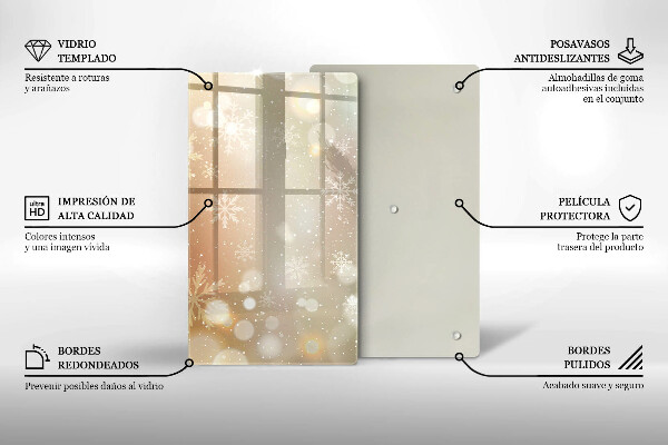 Protège plaque de cuisson Flocons de neige