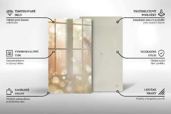 Protège plaque de cuisson Flocons de neige