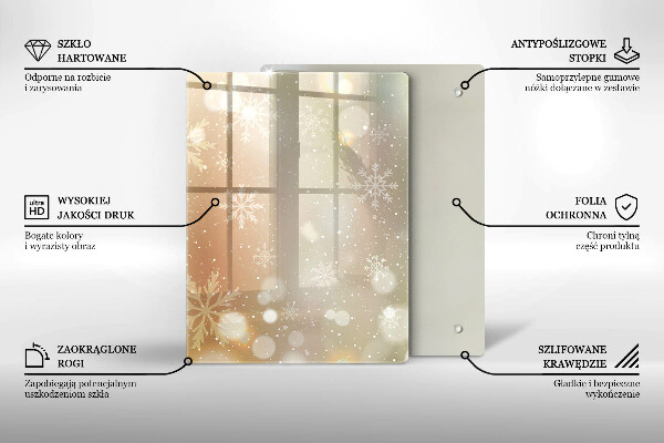 Protège plaque de cuisson Flocons de neige