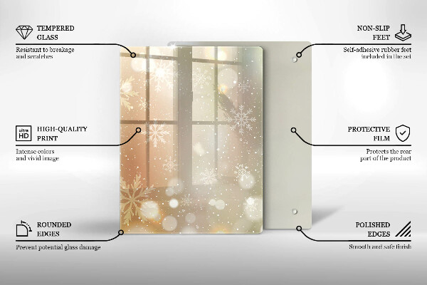 Protège plaque de cuisson Flocons de neige