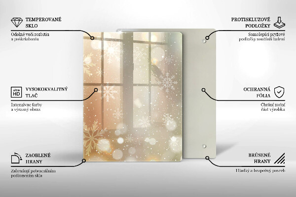 Protège plaque de cuisson Flocons de neige