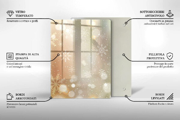 Protège plaque de cuisson Flocons de neige