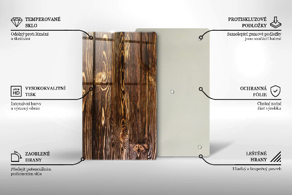 Protège plaque de cuisson Texture du bois