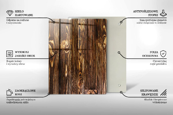 Protège plaque de cuisson Texture du bois