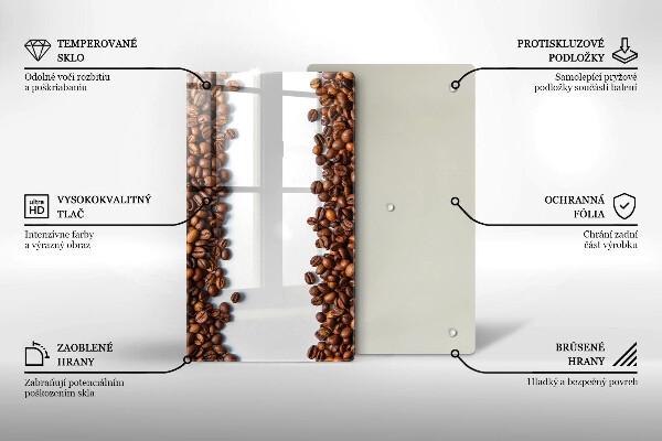 Protège plaque de cuisson Grains de café