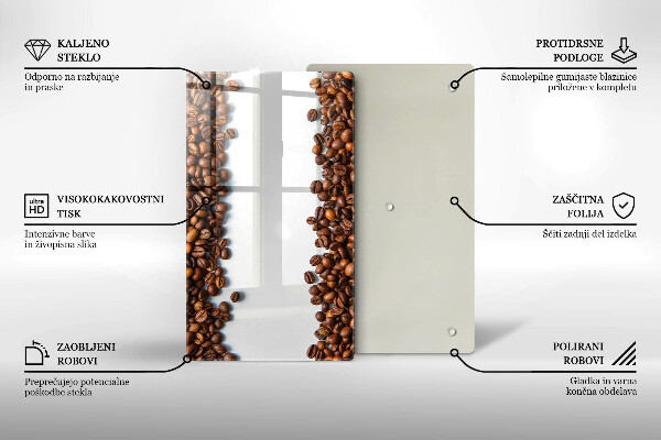 Protège plaque de cuisson Grains de café