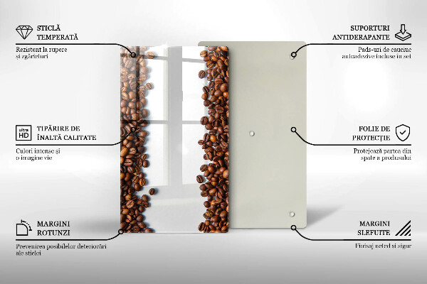 Protège plaque de cuisson Grains de café