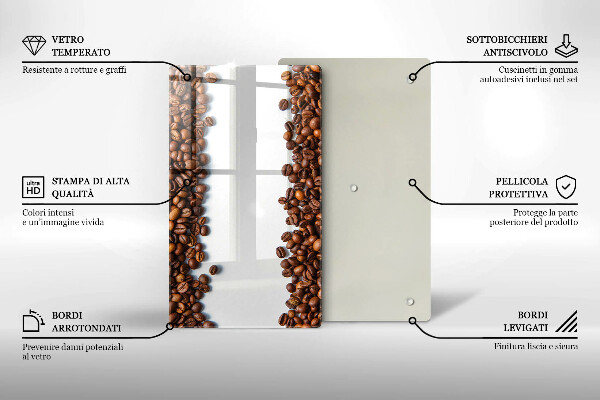 Protège plaque de cuisson Grains de café