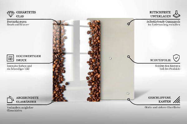 Protège plaque de cuisson Grains de café