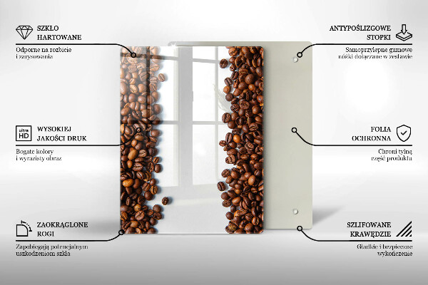 Protège plaque de cuisson Grains de café