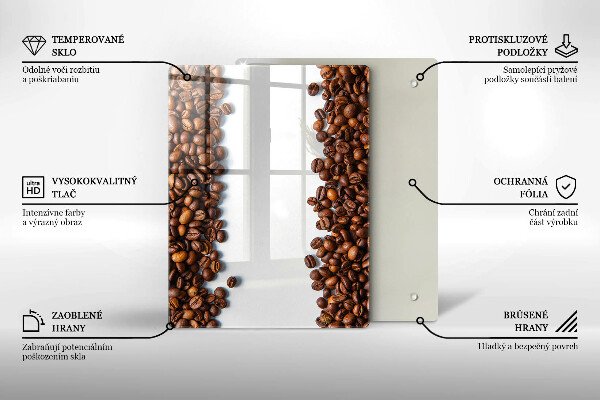 Protège plaque de cuisson Grains de café