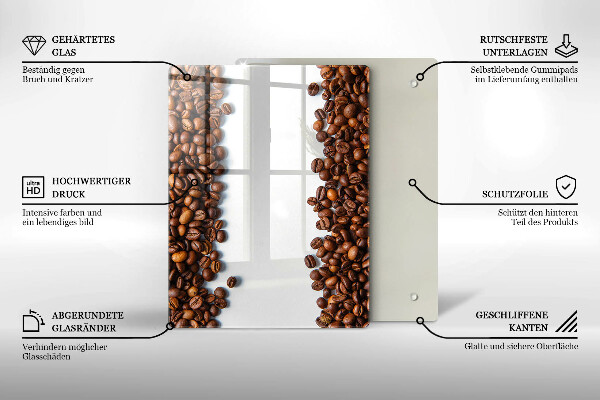 Protège plaque de cuisson Grains de café