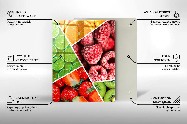 Protège plaque de cuisson Fruits colorés