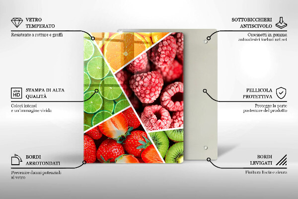 Protège plaque de cuisson Fruits colorés