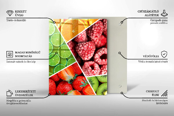 Protège plaque de cuisson Fruits colorés