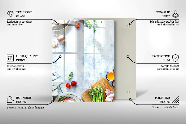 Protège plaque de cuisson Ingrédients en cuisine