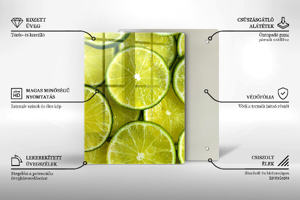 Protège plaque de cuisson Tranches de citron vert