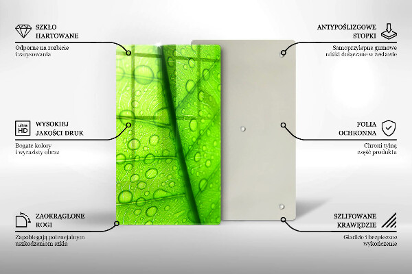Protège plaque de cuisson Gros plan d'une feuille