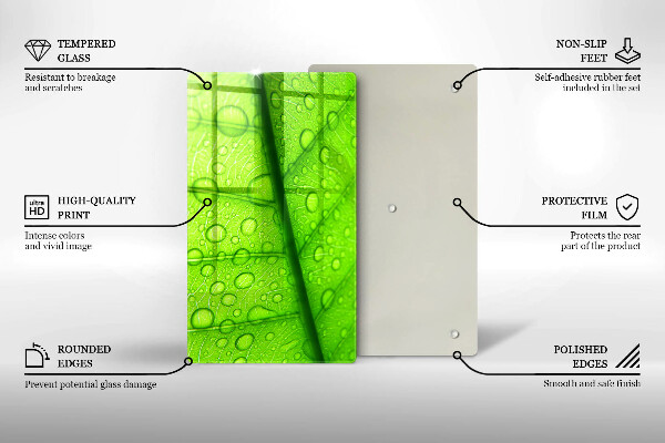Protège plaque de cuisson Gros plan d'une feuille