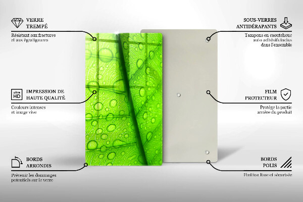 Protège plaque de cuisson Gros plan d'une feuille
