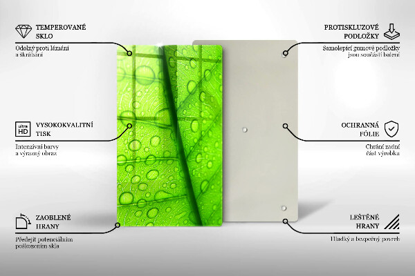 Protège plaque de cuisson Gros plan d'une feuille