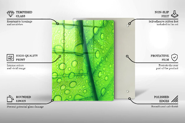 Protège plaque de cuisson Gros plan d'une feuille