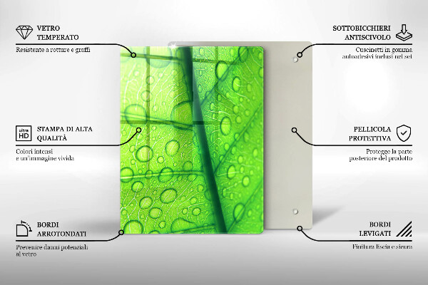 Protège plaque de cuisson Gros plan d'une feuille