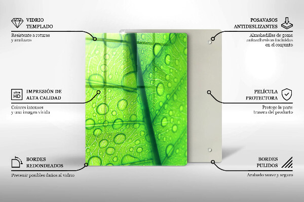 Protège plaque de cuisson Gros plan d'une feuille