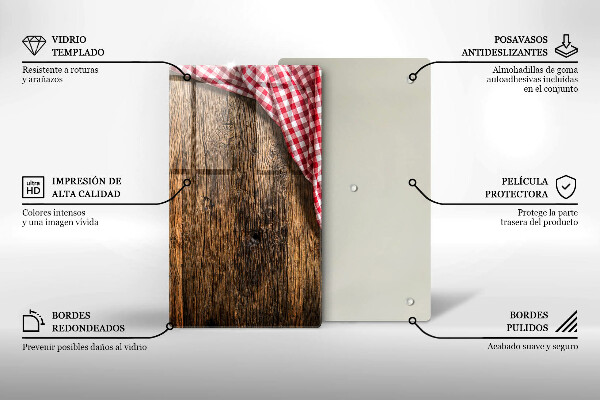 Protège plaque de cuisson Table en bois