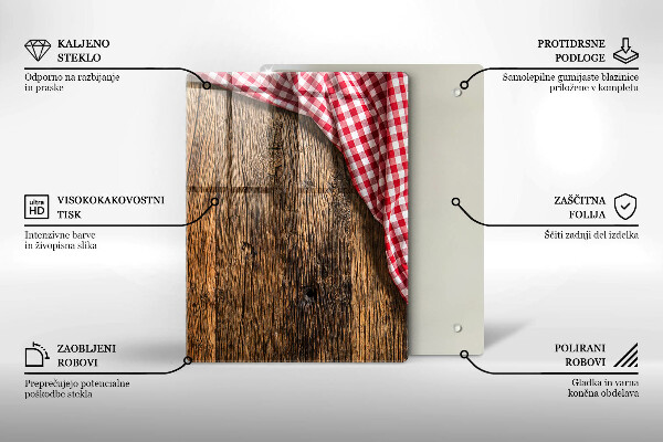 Protège plaque de cuisson Table en bois