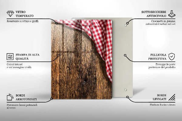 Protège plaque de cuisson Table en bois