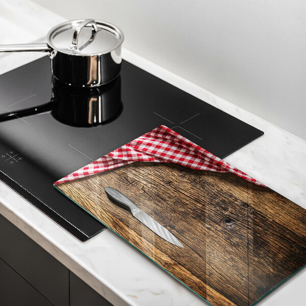 Protège plaque de cuisson Table en bois