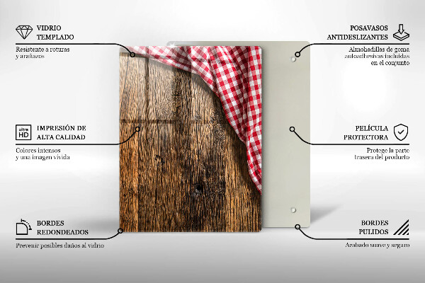 Protège plaque de cuisson Table en bois