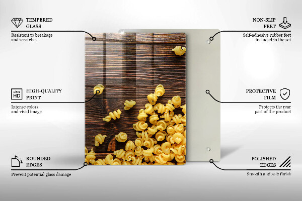 Protège plaque de cuisson Des pâtes sur la table