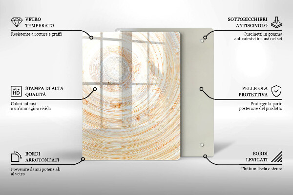 Protège plaque de cuisson Texture du bois