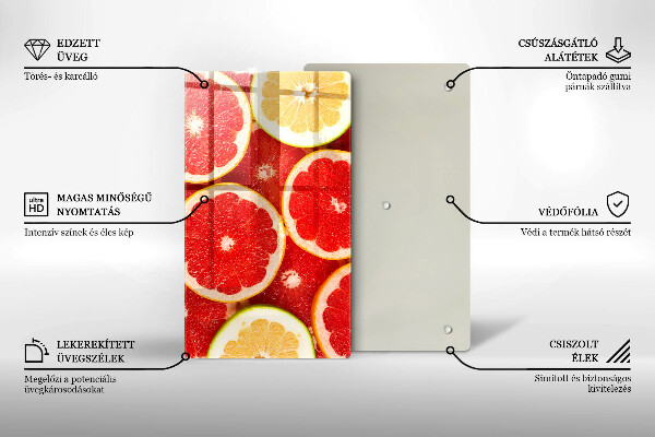 Protège plaque de cuisson Tranches de pamplemousse