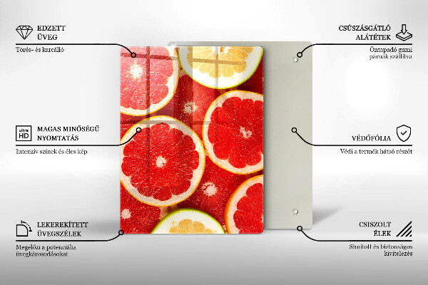 Protège plaque de cuisson Tranches de pamplemousse