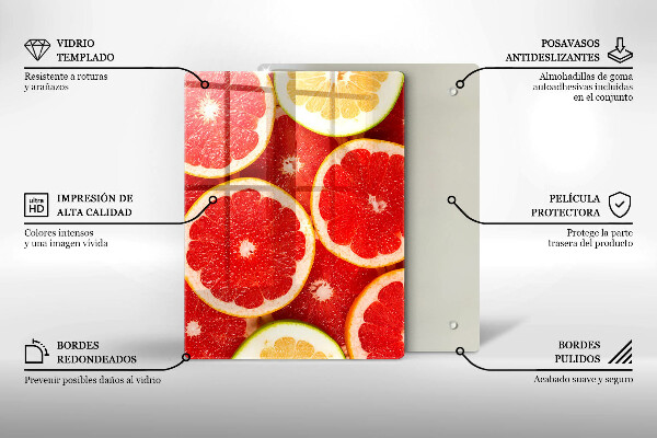 Protège plaque de cuisson Tranches de pamplemousse