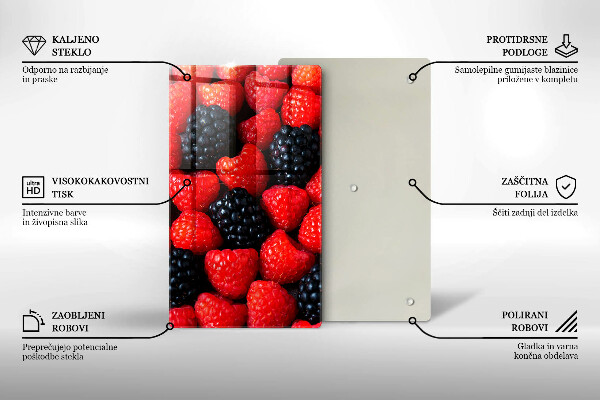 Protège plaque de cuisson Framboises et mûres