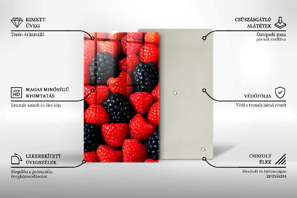 Protège plaque de cuisson Framboises et mûres