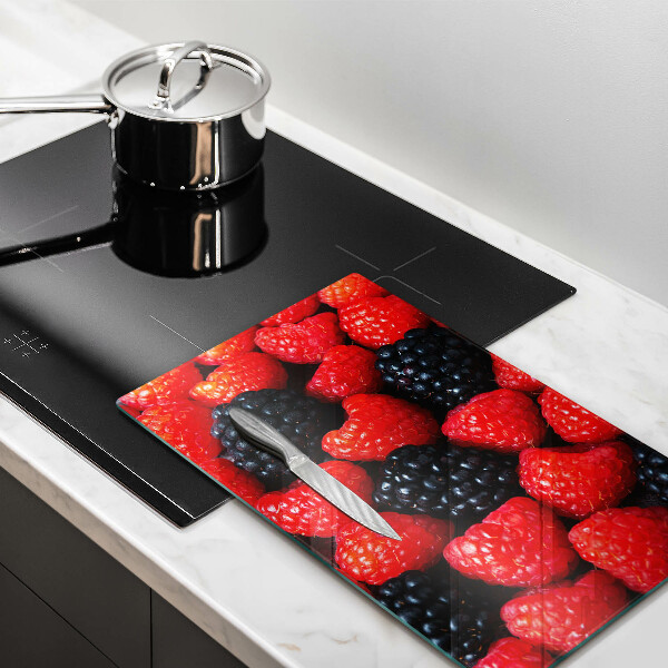 Protège plaque de cuisson Framboises et mûres
