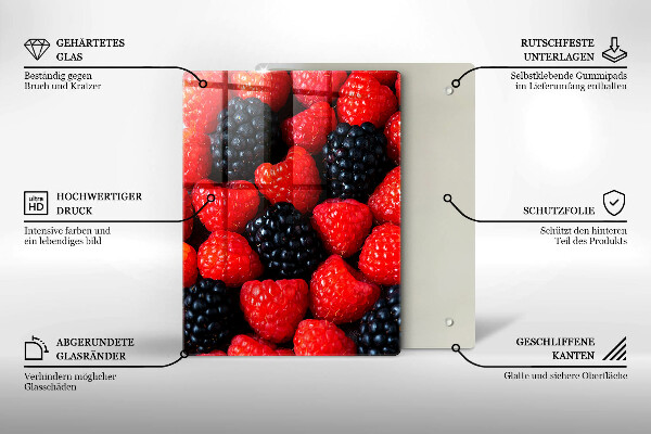 Protège plaque de cuisson Framboises et mûres